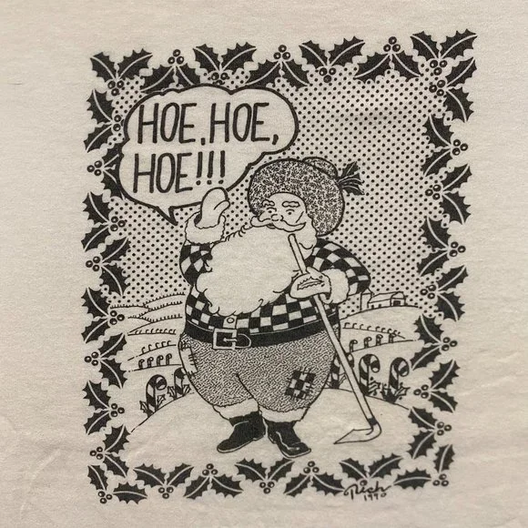 Vintage 90s Funny Santa Claus Shirt Farmer Single Stitch Tee - Picture 3 of 7